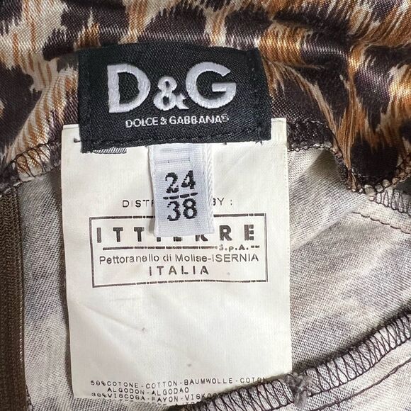 Dolce & Gabbana D&G Iconic Vintage Leopard Print Slip Dress Size XS (38 IT) - Picture 5 of 12